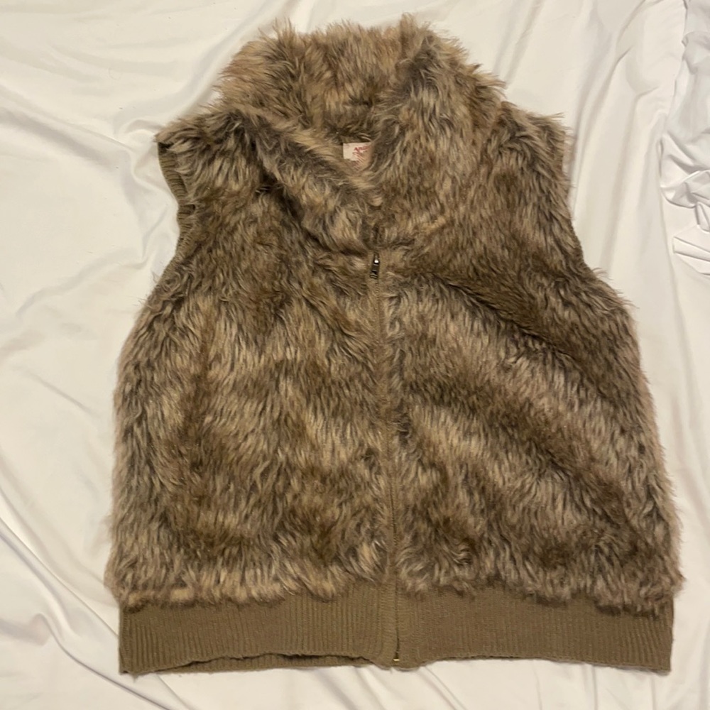 Brown Faux Fur vest